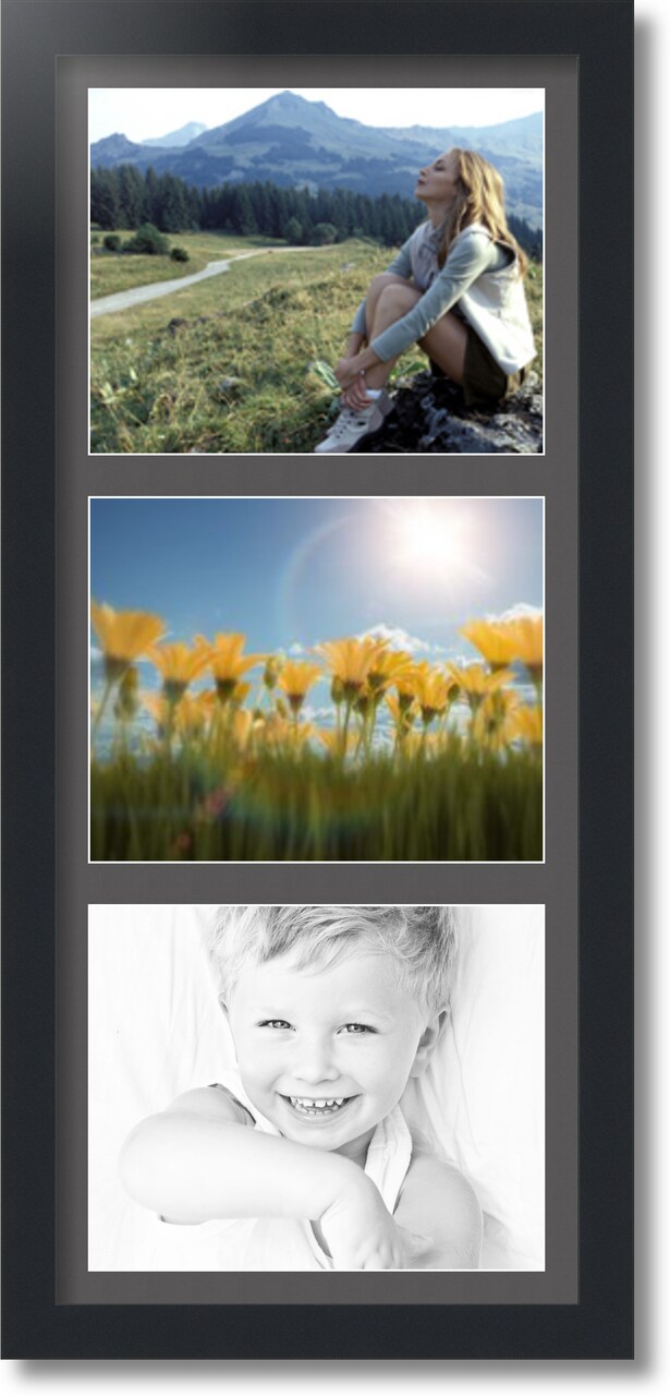 ArtToFrames Collage Photo Picture Frame with 3 - 8x10 inch Openings, Framed in Black with Over 62 Mat Color Options and Plexi Glass (CSM-3926-2156)